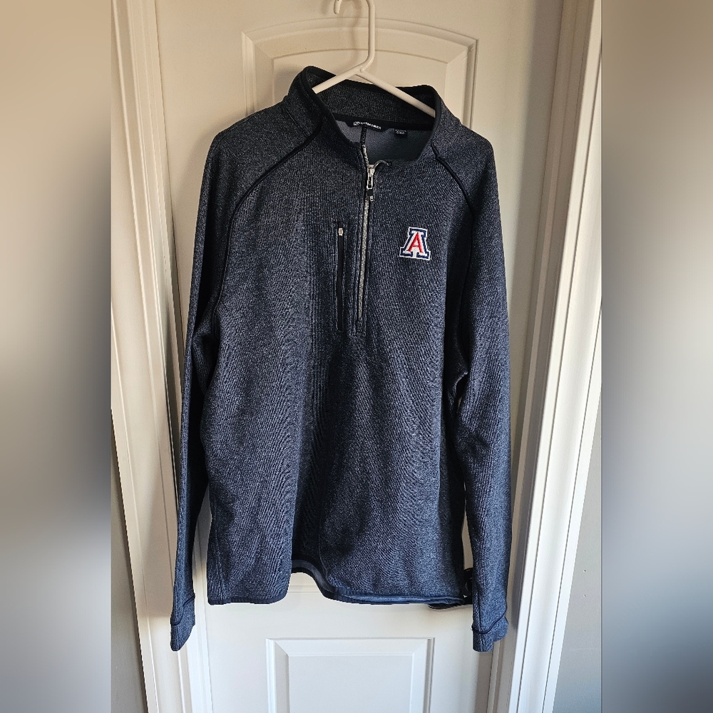 University Of Arizona Cutter & Buck Navy Quarter-Zip Pullover